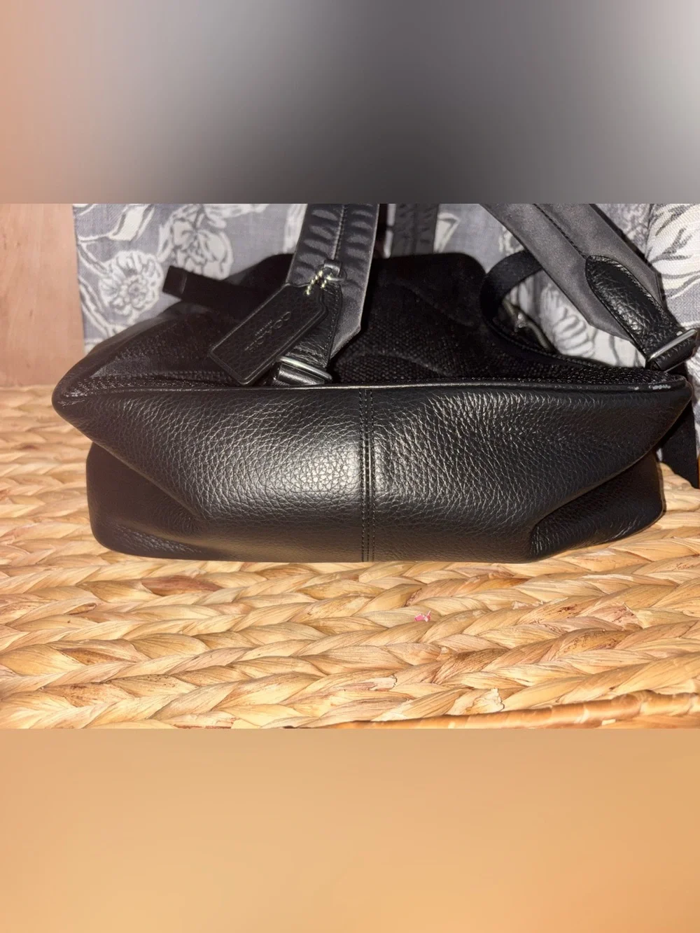 Coach Black Signature Canvas & Leather Backpack